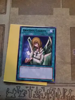 YUGIOH GRACEFUL CHARITY BP02-EN137 BLACK RARE 1ST ED NM - Image 2