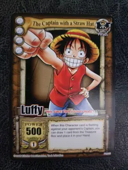 2006 One Piece CCG The Quest Begins Luffy Captain With A Straw Hat Promo PR016 - Image 1