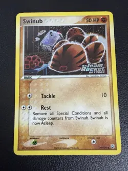 Pokemon TCG Swinub EX Team Rocket Returns 79 Reverse Holo Common Komiya NM - Image 1