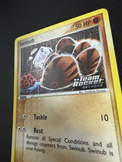 Pokemon TCG Swinub EX Team Rocket Returns 79 Reverse Holo Common Komiya NM - Image 4