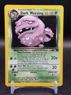 Dark Weezing 14/82 Team Rocket Holo Rare Unlimited English Pokemon MP - Image 1