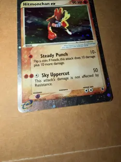 Hitmonchan ex 98/109 Ruby and Sapphire Holo Rare Pokemon TCG Nintendo HP - Image 2