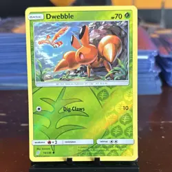Pokemon Dwebble Reverse Holo Sm-Unified Minds 10/236 HP 70 Dig Claws 10 - Image 1