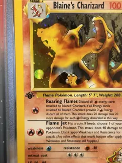 Pokemon-Blaine's CharizardGym Challenge#2 *FULL MOON*Holo ULTRA SUPER RARE-PSA 9 - Image 3