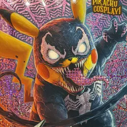 Venom (Pikachu) #E23 - Pink Holo Box Hit Electric Pikachu Cosplay - Pokemon - Image 4