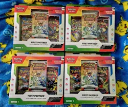 Pokemon First Partner Illustration Collection Series 1 Box New Sealed 4X Set - Image 1