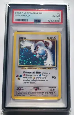 SWIRL Lugia Holo Neo Genesis 2000 9/111 Pokemon PSA 8 128951003 - Image 1