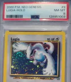 SWIRL Lugia Holo Neo Genesis 2000 9/111 Pokemon PSA 8 128951003 - Image 3