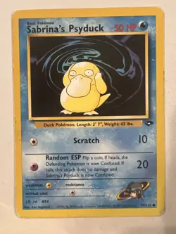 Sabrina's Psyduck 99/132 Pokemon 2000 Gym Challenge LP - Image 1