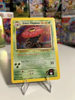 Pokemon TCG Erika's Vileplume Gym Heroes 5/132 Holo Rare VTG WOTC 2000 MP - Image 1