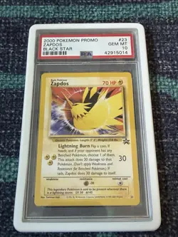 Pokemon Zapdos Black Star Promo #23 PSA 10 Regular 2000 English - Image 1