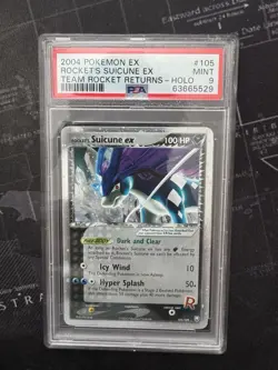 Rocket's Suicune EX Holo 105/109 Team Rocket Returns Pokemon PSA 9 - Image 1
