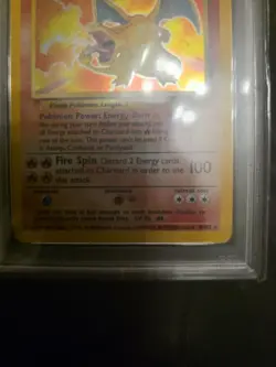 Pokemon Charizard Base Set "4th Print" 1999-2000 Holo Rare #4 PSA 4 - Image 4