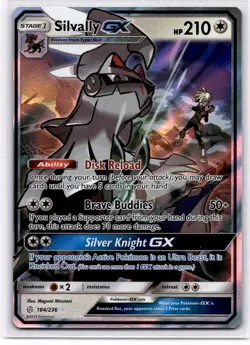 Silvally GX 184/236 Holo Rare GX Cosmic Eclipse Pokemon Near Mint - Image 1