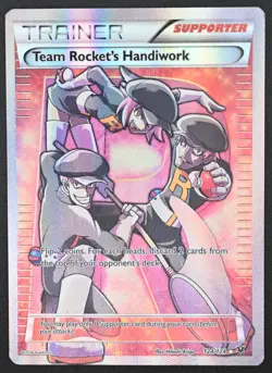 Team Rocket's Handiwork 124/124 Pokemon TCG XY: Fates Collide Full Art Holo NM - Image 3