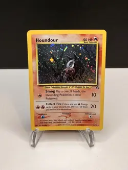 Pokemon TCG Houndour Neo Discovery Holo Rare 5/75 Unlimited English LP+ - Image 1