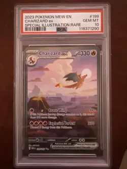 2023 POKEMON MEW EN-151 SPECIAL ILLUSTRATION RARE #199 CHARIZARD EX PSA 10 - Image 1