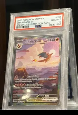 2023 POKEMON MEW EN-151 SPECIAL ILLUSTRATION RARE #199 CHARIZARD EX PSA 10 - Image 3