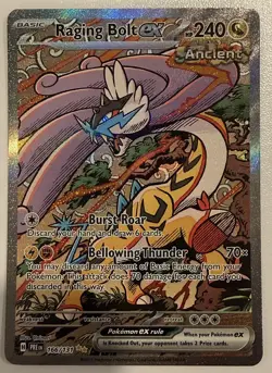 Pokemon TCG Raging Bolt ex 166/131 Sv: Prismatic Evolutions Holo - Image 1