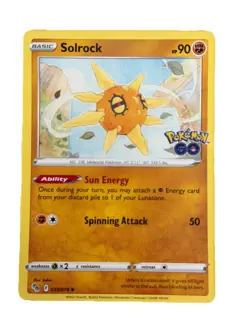 New: 2022 Pokemon TCG Solrock 039 Pokemon GO Regular Uncommon - Image 1