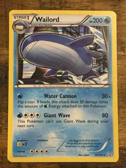 POKEMON WAILORD 26/124 HOLO RARE DRAGONS EXALTED - Image 1