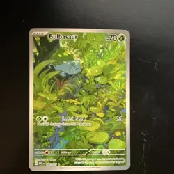 Pokemon Bulbasaur Illustration Rare Holo 166/165 Scarlet & Violet 151 70 HP - Image 1