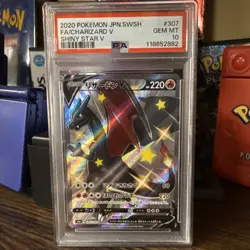 PSA 10 Charizard V 307/190 Shiny Star V Shiny Secret Rare Japanese Pokemon - Image 1