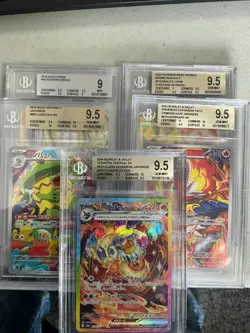 Lot (5) Pokemon BGS 9.5-9 Cards Pikachu flareon - Image 1