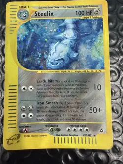 Steelix H23/H32 Aquapolis Holo Rare Pokemon Card 2002 E Series - LP (Swirl) - Image 1