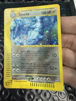 Steelix H23/H32 Aquapolis Holo Rare Pokemon Card 2002 E Series - LP (Swirl) - Image 3