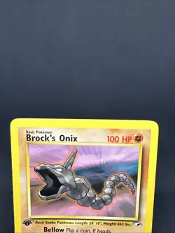 Pokemon TCG Gym Heroes 69/132 Brock's Onix 1st Edition Vintage Non Holo Card - Image 3