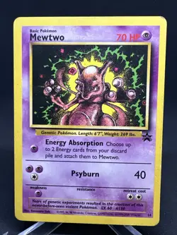 Pokemon TCG Mewtwo Vintage Black Star Promo Non Holo Card #14 - Image 2