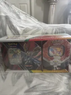 2022 Pokemon 2-Pack Legends of Galar Tins Zacian / Cinderace Pokemon Cards 820650100543 - Image 1