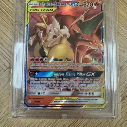 Pokemon Charizard & Braixen GX 22/236 Cosmic Eclipse Graded Card ACE 9 - Image 2