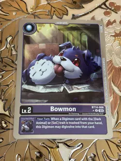 Bowmon BT14-006 Box Topper Blast Ace NM Digimon Card Game - Image 1