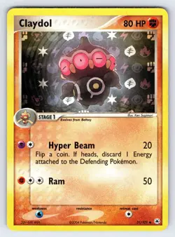 Claydol 31/101 EX Hidden Legends Pokemon Card TCG Reverse Holo Uncommon - Lp/Vlp - Image 1