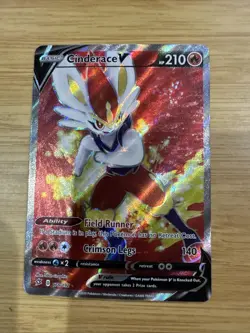 Pokemon Cinderace v Full Art Rebel Clash Card 178/192 NM - Image 1