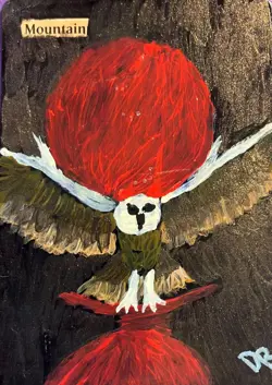 MTG altered art hand painted Land Owl Set - Image 2