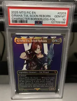 2025 MTG FIC EN Graha Tia, Scion Reborn Character Borderless Foil #0203 PSA 10 - Image 1