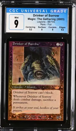 DRINKER OF SORROW Legions Foil Rare CGC 9 Q++ MTG [Nostalgium] - Image 1