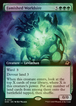 MTG Famished Worldsire Extended Art Foil ** Edge of Eternities ** English - Image 1
