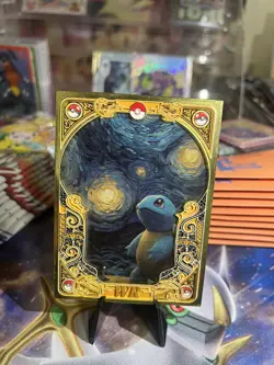 Squirtle Starry Night RARE Pokemon Card - Mengka WR Metal SERIALIZED 010/258 - Image 1