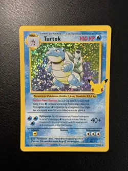 Turtok 2/102 Base Set 1.Edition Holo Celebrations 25th Pokemon Karten 1st Ed - Image 1