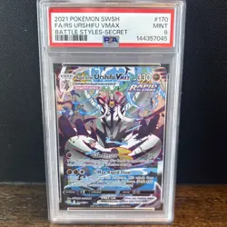 Pokemon TCG Rapid Strike Urshifu VMAX Holo Secret Rare 170/165 PSA 9 - Image 1