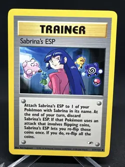 Pokemon TCG Sabrina's ESP Gym Heroes 117/132 Unlimited Uncommon WOTC Trainer - Image 2