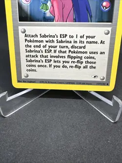 Pokemon TCG Sabrina's ESP Gym Heroes 117/132 Unlimited Uncommon WOTC Trainer - Image 4