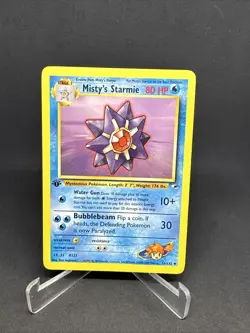 Pokemon Misty's Starmie 56/132 1st Edition Gym Heroes Vintage Non Holo Rare - Image 1