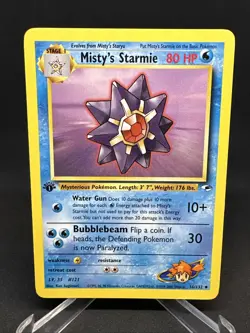 Pokemon Misty's Starmie 56/132 1st Edition Gym Heroes Vintage Non Holo Rare - Image 2