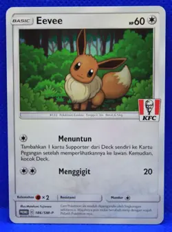 Pokemon Promo Eevee Stamped KFC Indonesia 186/SM-P - Image 1