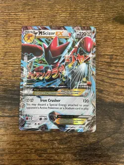 Pokemon TCG M Scizor EX 77/122 Breakpoint Ultra Rare Holo 220 HP Iron Crusher - Image 1